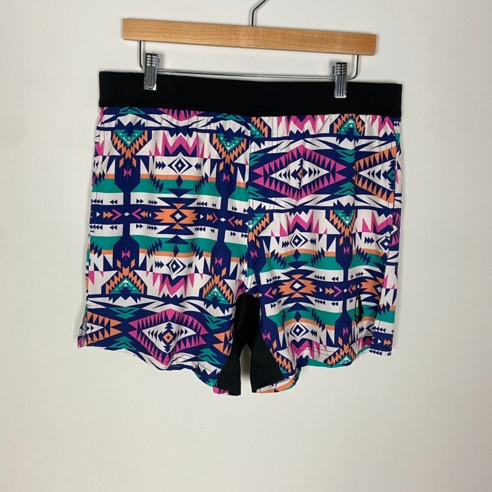 Tachuntfish Athletic Shorts - Warrior Mens XL Aztec Southwestern Colorful